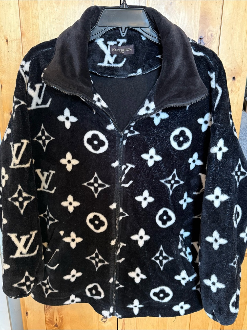 Black & White Monogram Zip Jacket